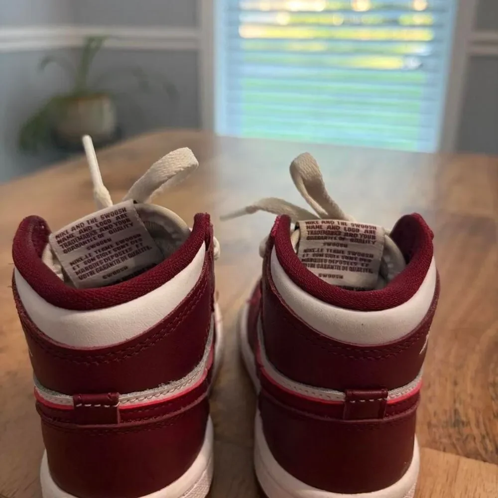 Jordan Men's Burgundy and Red Trainers